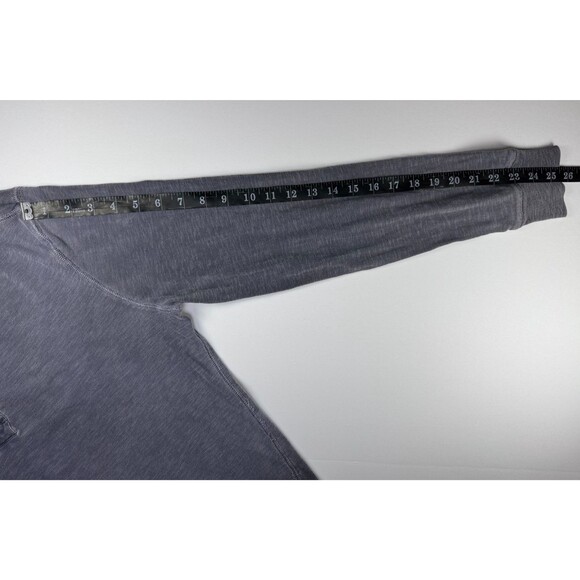 J.Crew Men's Gray Garment Dyed Long Sleeve Henley Shirt Medium Made in USA - Picture 8 of 10